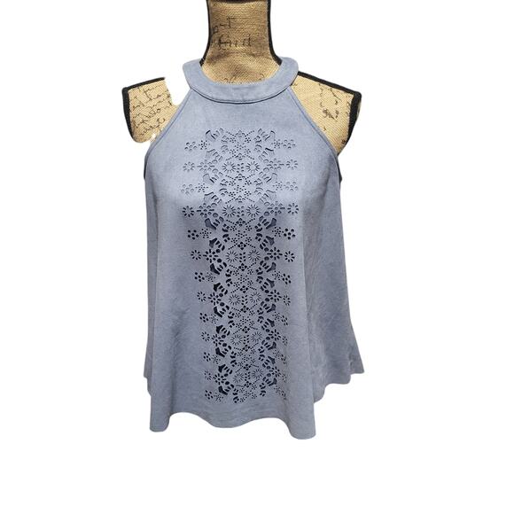 Altar'd State dusty blue sleeveless flowy top, size medium - Picture 1 of 4